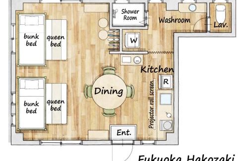Higashi-ku Apartment | Vivo House Hakomatsu - Apartment Stay