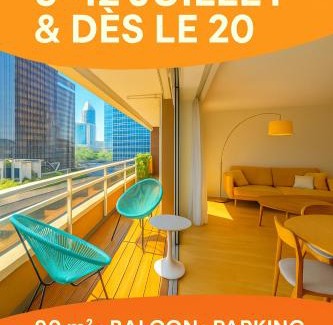 Puteaux Apartment | Vue, espace & confort Appartement 1 chambre avec terrasse & parking, à 10 minutes de Paris en métro