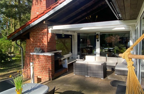 Oberhavel House | WALDHAVEL. Vacation home "WALDBLICK" on waterfront property. Vacation in nature.