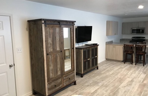 Whitefish Apartment | Walk out into the woods from this studio apartment located close to state lands.