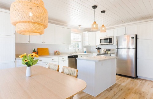 Wilmington Beach House | Walk to Beach | Luxe Home W/Backyard, Gym, Office