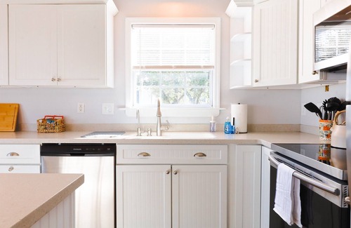 Wilmington Beach House | Walk to Beach | Luxe Home W/Backyard, Gym, Office