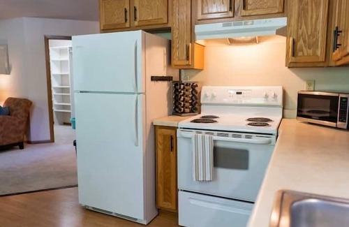 Fargo Apartment | Walk to Downtown I Queen I Self-Checkin I Garage