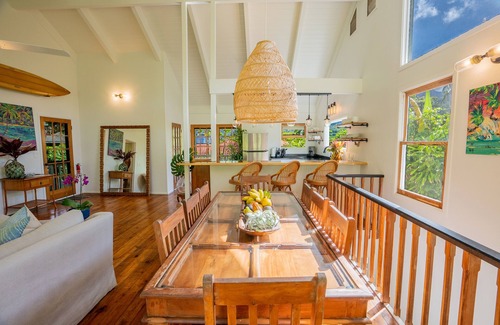 Hanalei House | Walk to Hanalei Bay&Town. Waterfalls&Mountain Views. A/C, FREE Surf,Sup,Bike.etc