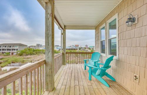 Surf City House | Walk to Surf City Beach Ocean-View Home with Decks!