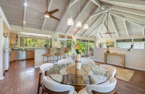 Princeville House | Walk to the beach in this lush, serene house with a private garden oasis