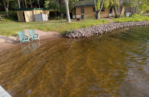 Markville Cabin | Water front cabin with sandy beach, sandy swim area. No stairs to lake.