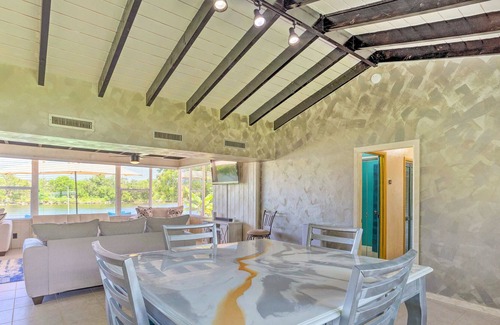 Lake Clarke Shores House | Water-view home near the beach with private hot tub, deck, boat access, grill