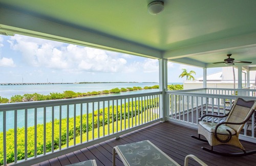 Marathon House | Water View Keys Retreat: Waterfront Villa on Duck Key, Enchanting Open Water Views, Multiple Decks