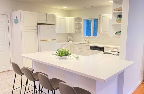 South Yarmouth House | Water views and boating await from our Follin's Pond home and private dock.