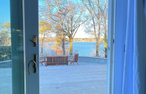 South Yarmouth House | Water views and boating await from our Follin's Pond home and private dock.