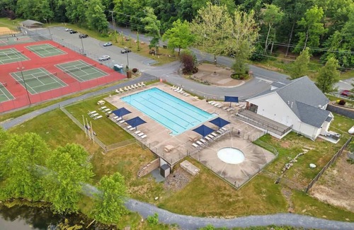 Bushkill House | Waterfall Views! Hot Tub, Game Room, Dog Friendly