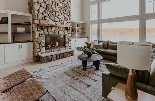 Newaygo House | Waterfront 4 bdr Home w/Hot tub, Golf Sim., and Pickle ball!