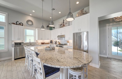 Rockport House | Waterfront Enchantment | Bay-View Home & Casita | Courtyard, Patio & Balcony