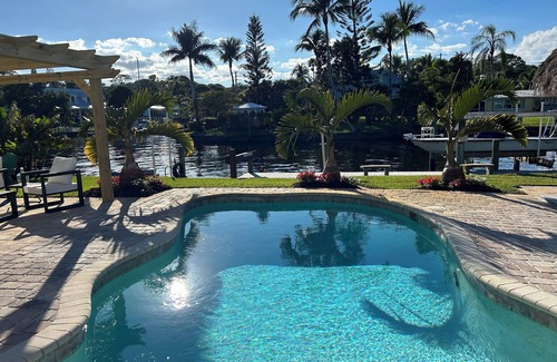 Palm City House | Waterfront home, pet, friendly, private, dock, oasis