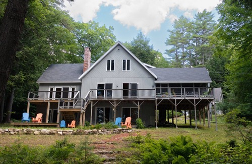 Oxford House | Waterfront Home with ample outdoor entertainment space on Thompson Lake