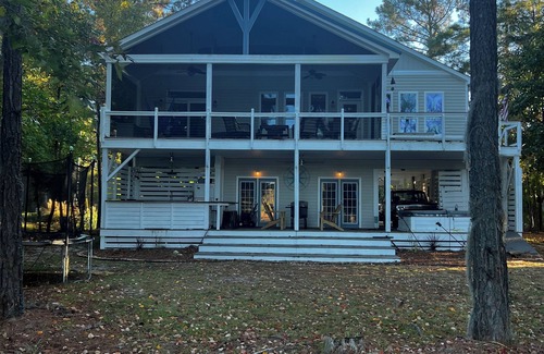 Fairfield Harbour House | Waterfront home with dock and community boat ramp and HUGE screened in porch.