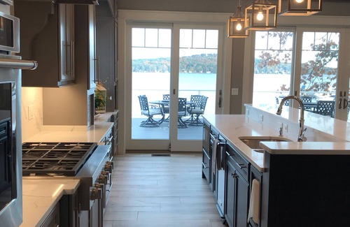 Meredith House | Waterfront Lake Winnipesaukee Luxury Family House with Private Water/Dock
