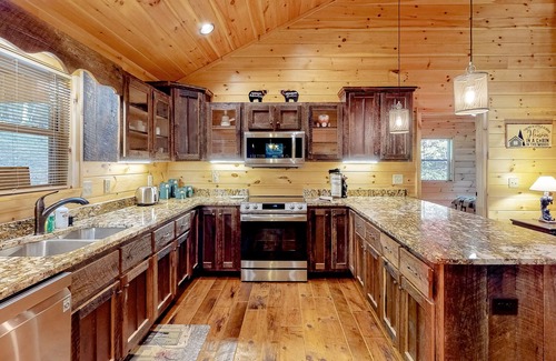 Tarheel House | Waterfront upgraded home with 2 fireplaces, firepit, large decks, hammock, & AC