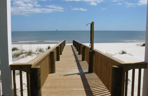 Fort Morgan House | Waves of Grace - Gulf Front House! Private HEATED Pool! JUST STEPS TO THE WATER!