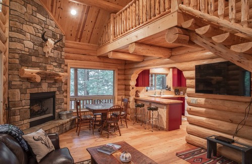 Whitefish Cabin | Welcome to Sweet Water, 2 bed 2 bath log cabin 10 minutes from Glacier Park!