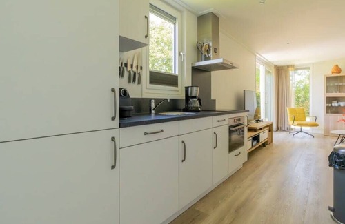 Burgh-Haamstede House | What immediately catches your eye upon entering is the garden-oriented living room with open kitchen