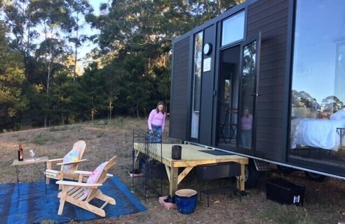 Maleny House | White Jacaranda Tiny House by Tiny Away