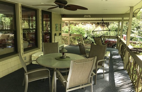 Pisgah Forest House | White Squirrel Lodge - Family friendly, pond & stream, breezy porches & wildlife