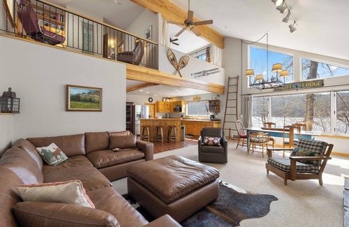 Whitefish House | Whitefish Lakefront Cabin w/Private Beach & Dock, Private Apt & Hot Tub