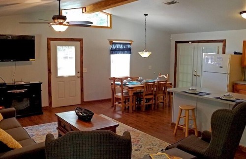 Broken Bow Cabin | Wild Blue Yonder Cabin With Extra Studio Room, Hot Tub, Fire Pit in the Back Yard by Redawning