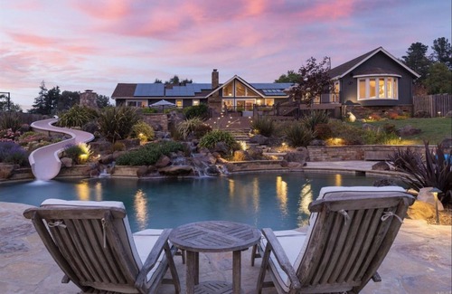 Petaluma House | Wine Country Estate - Luxury Private Pool with Water Slide & Hot Tub