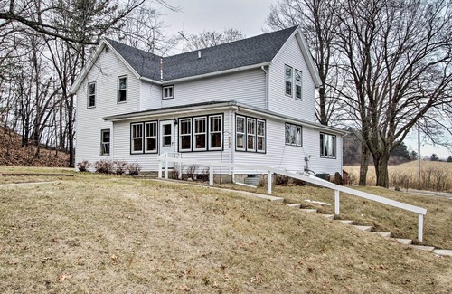 Merrimac House | Wisconsin River Valley Farmhouse: Fire Pit & View
