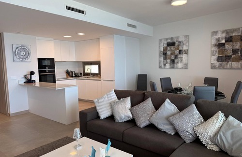 Las Lagunas Apartment | Wonderful sea views, super modern building with swimming pool and gym.