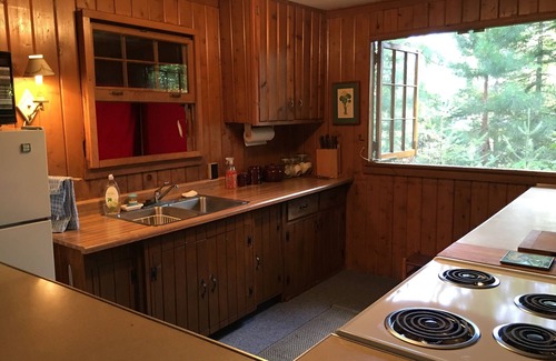 Three Lakes Cabin | Wonderful log cabin on quiet, sandy-bottom Franklin Lake