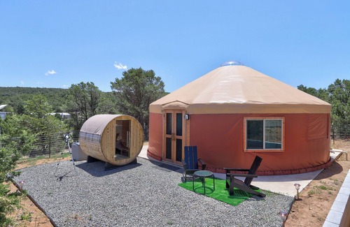 Zuzax House | Wonderful micro retreat Yurt on 4 private acres in Tijeras New Mexico.