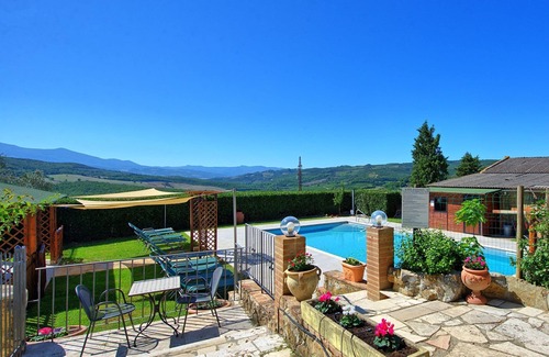Montalcino Villa | Wonderful private villa with private pool, WIFI, A/C, TV, patio, panoramic view, close to Montalcino