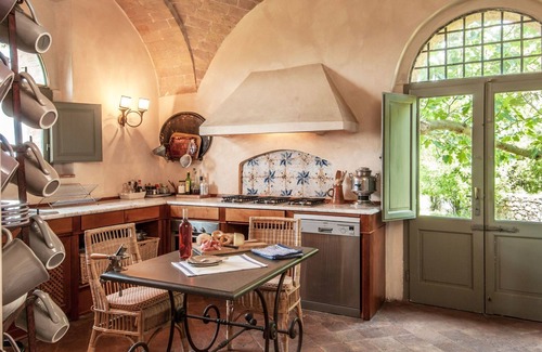 Montalcino Villa | Wonderful private villa for 16 people with WIFI, A/C, private pool, TV, patio and panoramic view