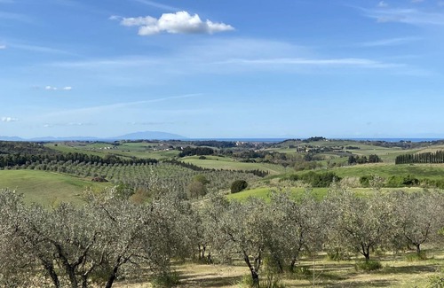 Bibbona Villa | Wonderful private villa with WIFI, private pool, A/C, TV, pets allowed, panoramic view and parking