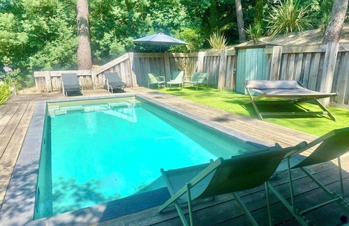 Piraillan House | Wonderfully newly renovated Landaiser house with heated pool