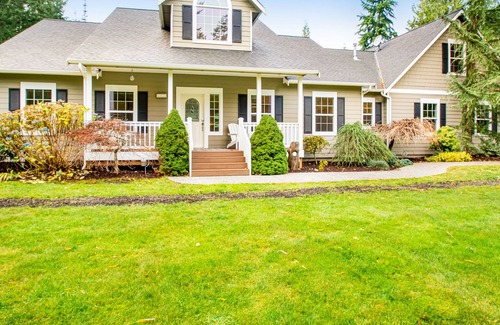 Camano Island House | Wooded home with private hot tub, free wifi, game room & gorgeous grounds