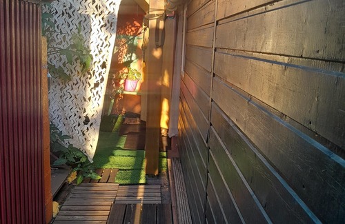 La Possession Ski Chalet | Wooden chalet in the garden with pool access