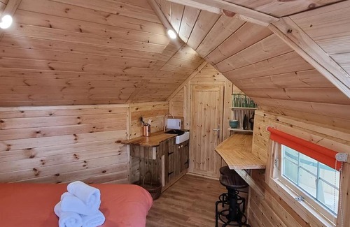 Llanelltyd Apartment | Woodland Cabin with Private Hot Tub