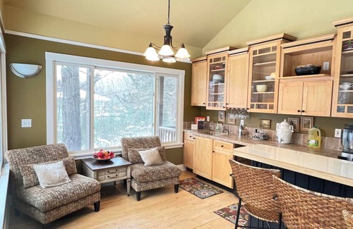 Lake Michigan Beach House | Woodshores Retreat - walk to beach, hot tub, pets