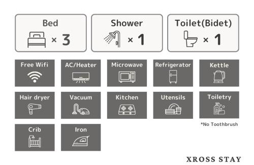 Shin-Osaka Apartment | XS41 XROSS STAY Juso1 十三