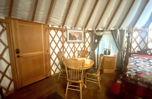 Veneta Bed & Breakfast | Yogi's Den is a playfully themed Yurt starring Yogi the bear and his pals.