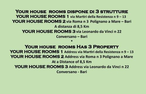 Conversano House | YOUR HOUSE ROOMS 3