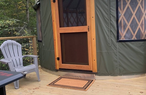 Hinsdale RV Rental | Yurt Oasis in the woods of Hinsdale, NH