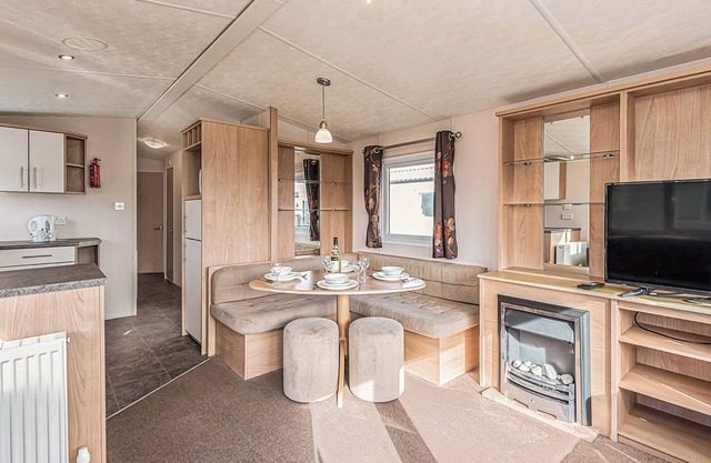 12ft-wide quality caravan with one double and two twin.