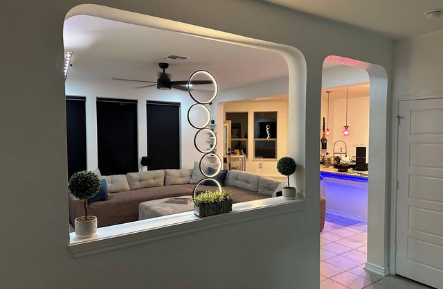 2800 Sq ft executive home with arcade game room and complete kitchen amenities.