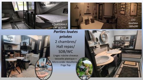 2CH 4pers matelas M de Forme Kitchenette SDB WC au calme côté jardin